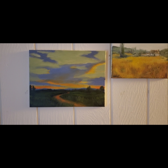 Sunset original oil painting by me(not a print) - Picture 3 of 3